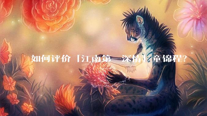 如何评价「江南第一深情」童锦程？