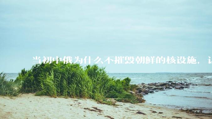 当初中俄为什么不摧毁朝鲜的核设施，让朝鲜拥有了自己的核武器？